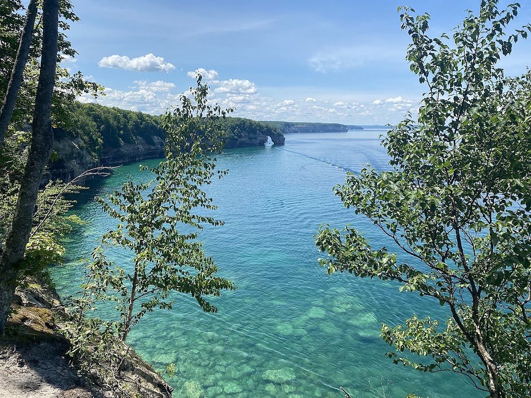 Chapel Falls trail at Pictured Rocks Shoreline 